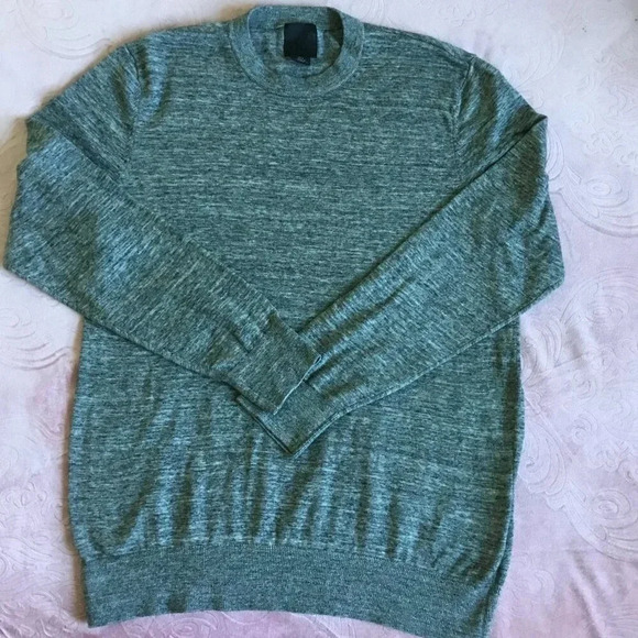 H&M Slim fit sweater in fine Coton 100% knit gray size L - Picture 2 of 7